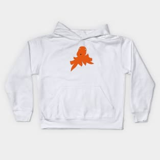 octopus orange Kids Hoodie